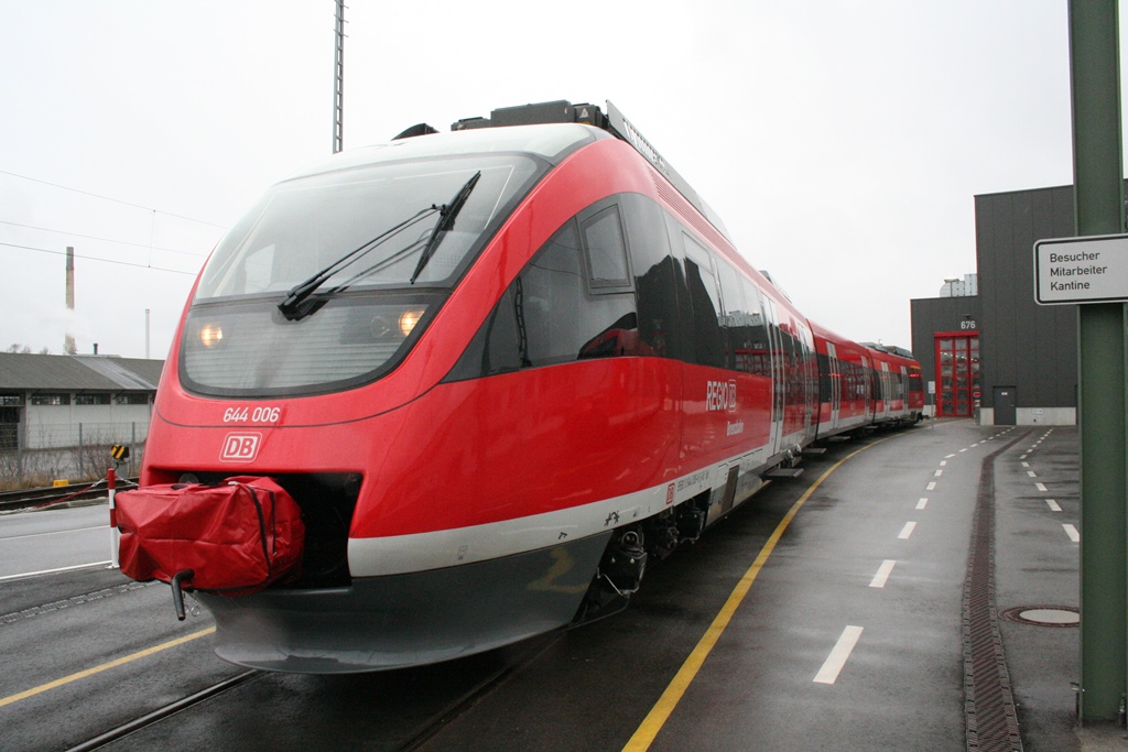 Fahrzeug der Baureihe 644 des Herstellers Bombardier für den Einsatz auf der Brenzbahn (Foto: © DB AG)