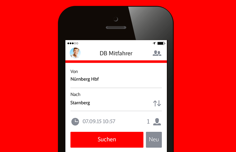 DB Mitfahrer-App für Länder-Tickets. (Fotografik: © DB AG)
