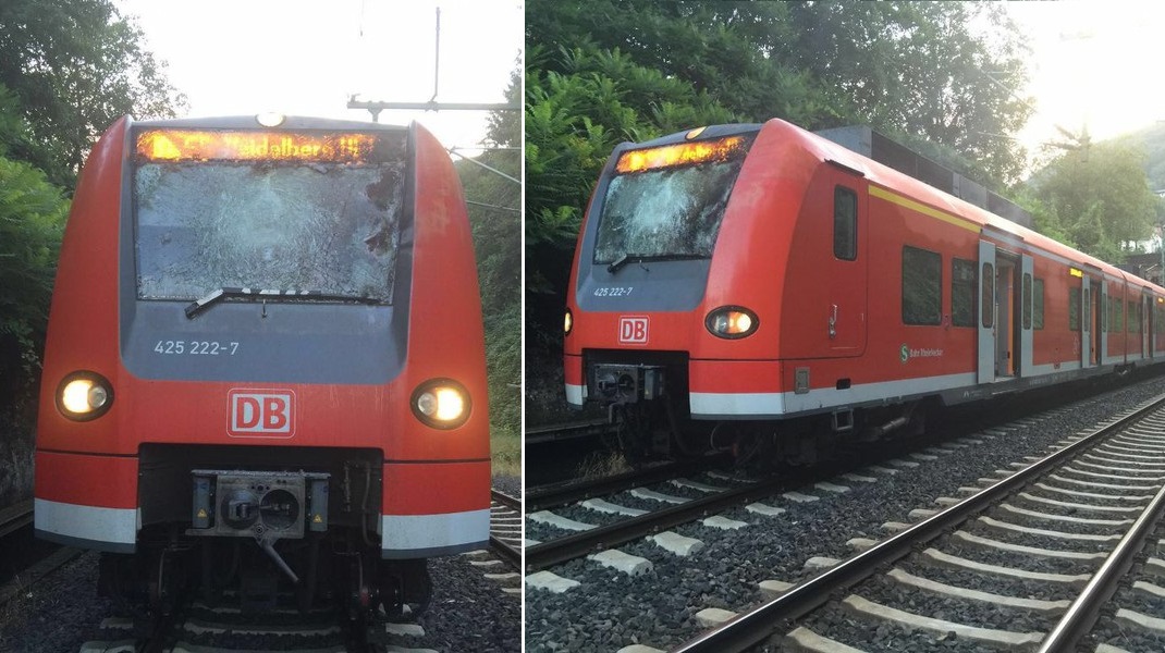 Am Sonntag kollidierte eine S-Bahn mit einem im Gleisbereich hängenden Isolator. (Foto: © Bundespolizei)