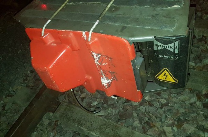 Die Kupplung des Zuges wurde beschädigt. (Foto: © Bundespolizei)