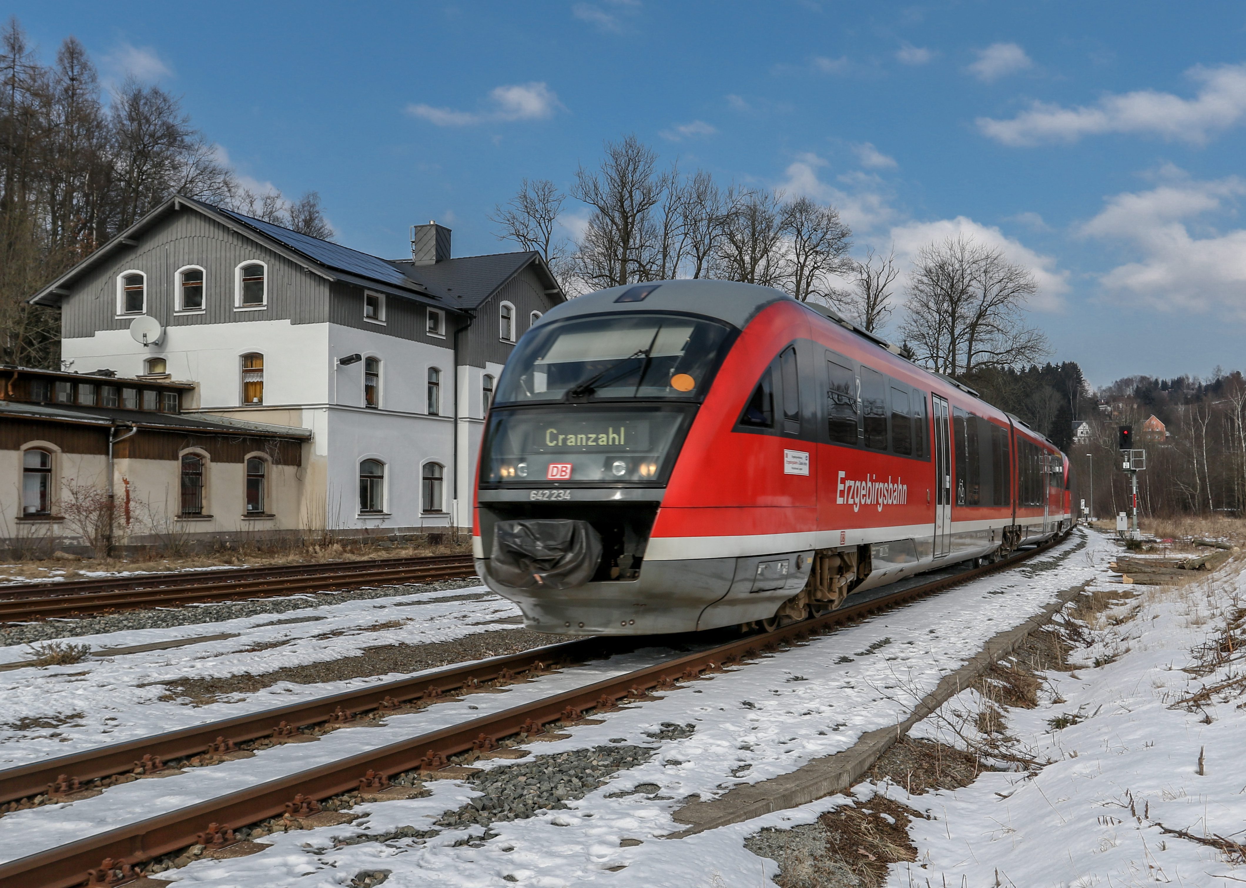 Stellwerk DSTW in Annaberg-Buchholz Süd Erzgebirgsbahn DB Regio